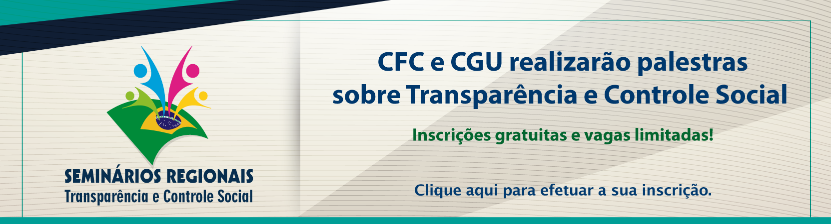 Faça sua inscrição para as palestras da CFC e CGU