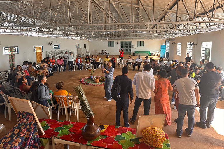 A roda de diálogo no Quilombo Mesquita