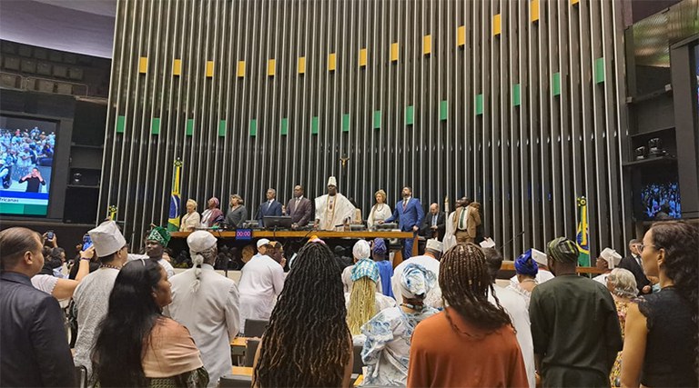 Cerimônia do dia Nacional das Tradições das Raízes de Matrizes Africanas e Nações do Candomblé