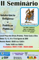 II Seminário Intolerância Religiosa e Políticas Públicas