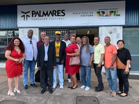 INTEGRANTES DE BLOCOS AFRO-BRASILEIROS DA BAHIA  VISITAM FUNDAÇÃO CULTURAL PALMARES