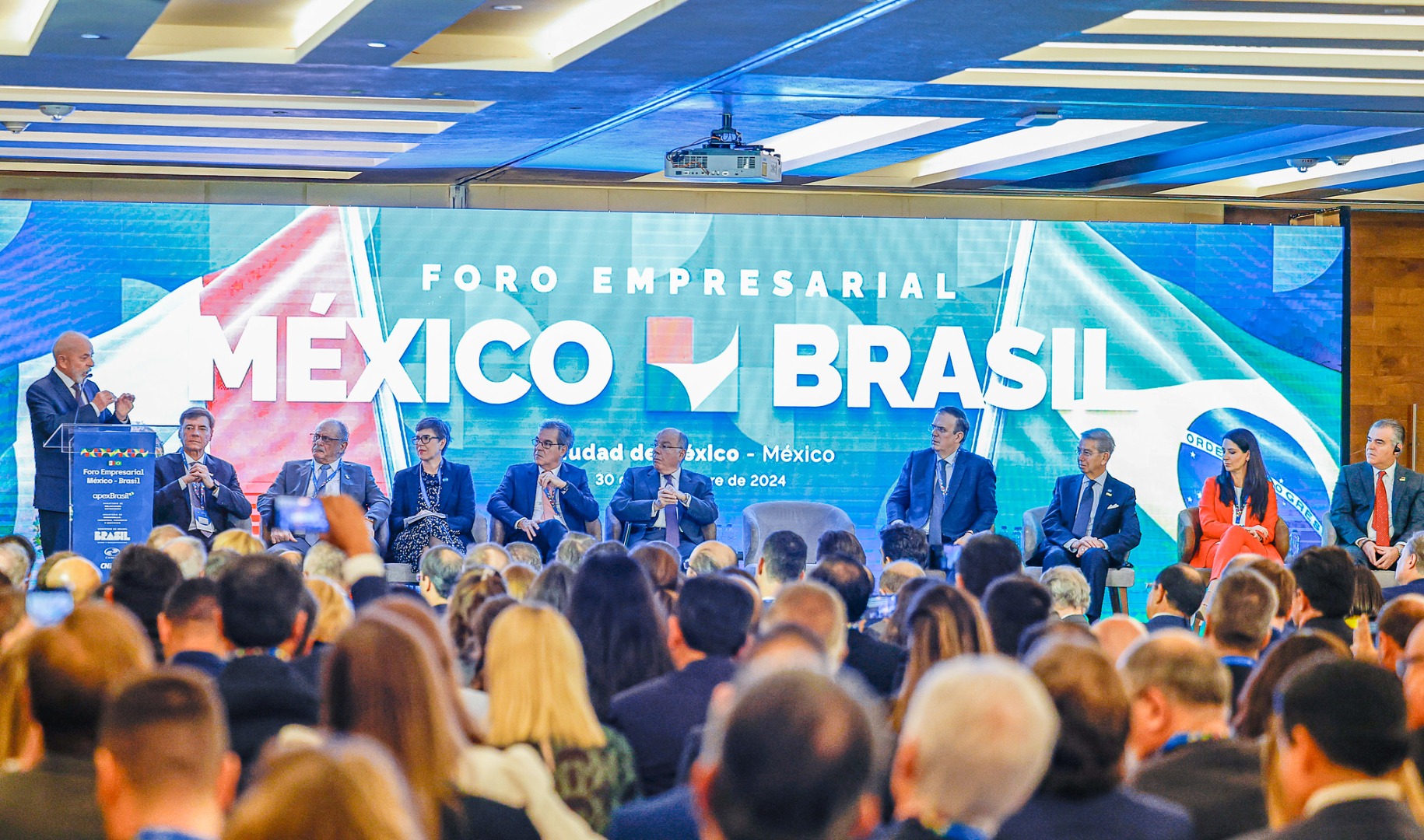 30.09.2024 - El presidente de la República, Luiz Inácio Lula da Silva, durante la inauguración del Foro Empresarial México-Brasil. Ciudad de México - México