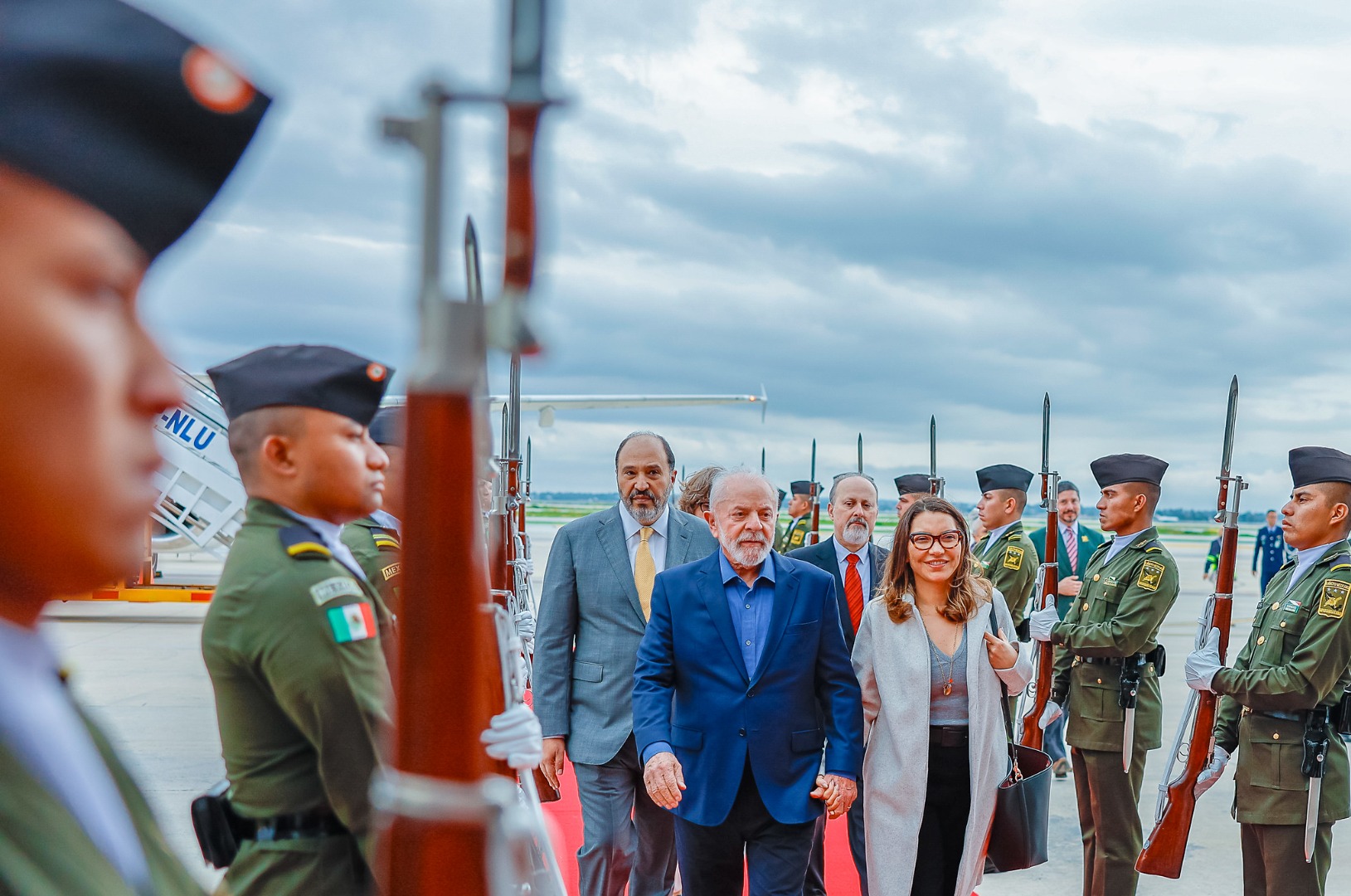 29.09.2024 - El presidente de la República, Luiz Inácio Lula da Silva, durante su llegada a Ciudad de México, Aeropuerto Internacional Felipe Ángeles - Ciudad de México - México