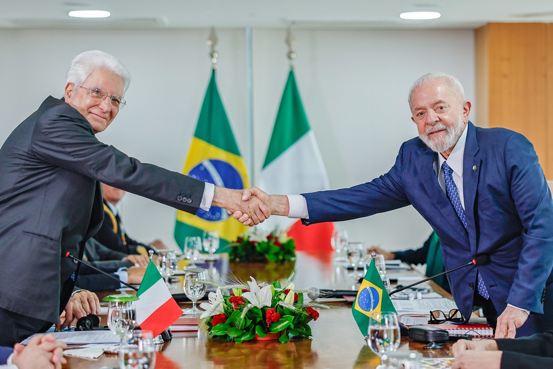 En reunión bilateral, el presidente italiano apoya las prioridades de Brasil al frente del G20