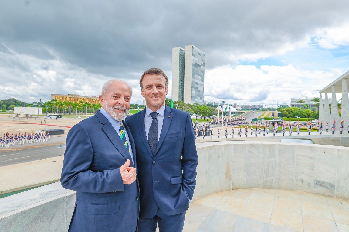 Presidente Lula e o presidente francês Emmanuel Macron