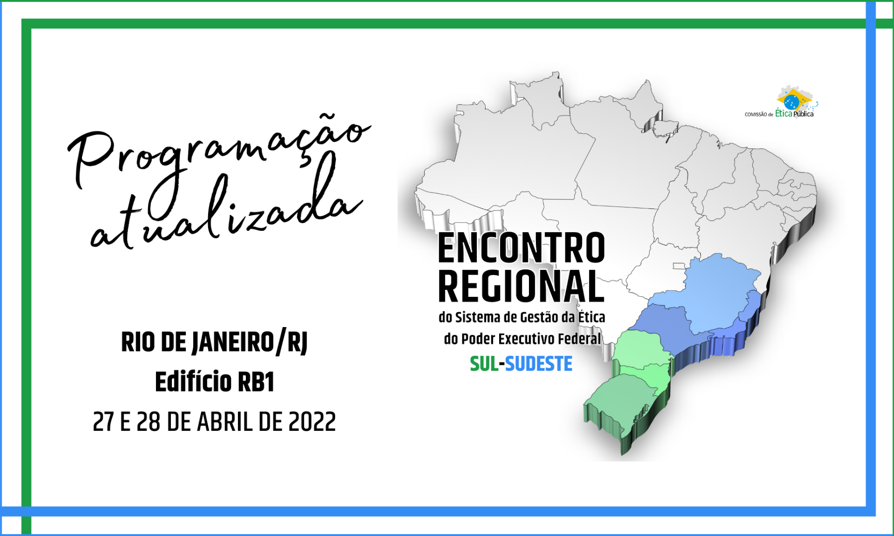 Programação atualizada para Encontro Regional do SGEP no Rio de Janeiro