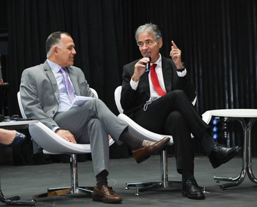 Manoel Caetano e Luis Manuel Rebelo Fernandes (Foto: Arquivo Finep)