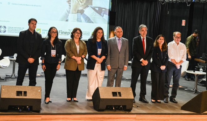 Participantes da mesa de abertura (Foto: Arquivo Finep)