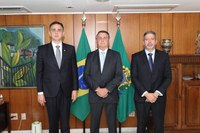 Presidente Bolsonaro se encontra com presidentes da Câmara e do Senado