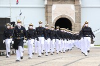 Presidente Jair Bolsonaro participa da entrega de Espadim da Marinha