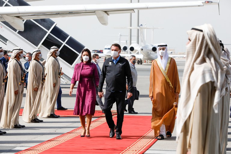 Presidente da República, Jair Bolsonaro, chega a Dubai