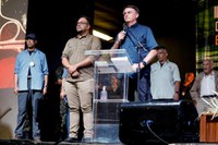 No Rio Grande do Sul, Presidente Jair Bolsonaro entrega complexo viário e visita obras de unidade de radioterapia