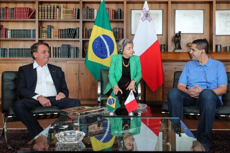Presidente Jair Bolsonaro recebe ministro das Relações Exteriores da República de Malta