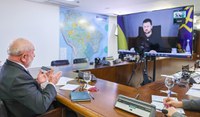 Lula falou por videoconferência com o presidente da Ucrânia Volodymyr Zelensky