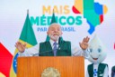 Lula durante o evento de sanção do programa Mais Médicos