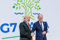 Em bilateral na Itália, Lula convida chanceler alemão para a Aliança Global contra a Fome