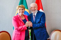 Presidente Lula tem encontro bilateral com a presidenta da Confederação Suíça, Viola Amherd