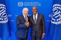 Presidente Lula tem reunião bilateral com o diretor-geral da OIT, Gilbert Houngbo