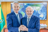 Presidente Lula se encontra com ex-primeiro-ministro britânico Tony Blair