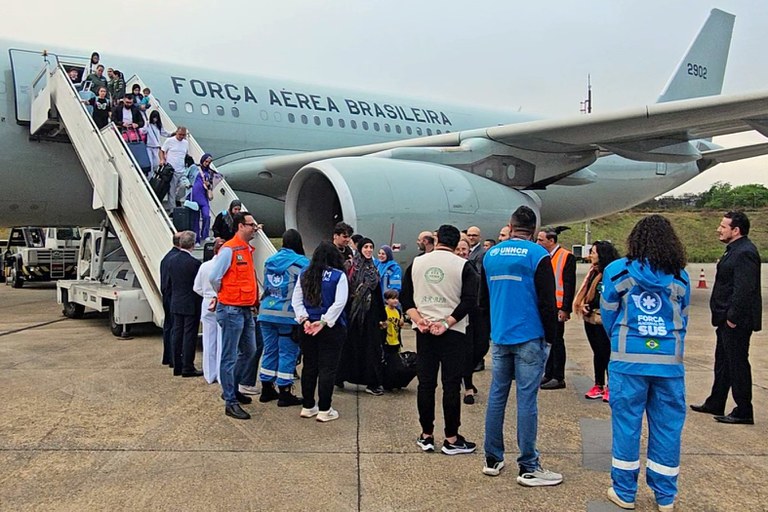 Chegada de repatriados em Guarulhos