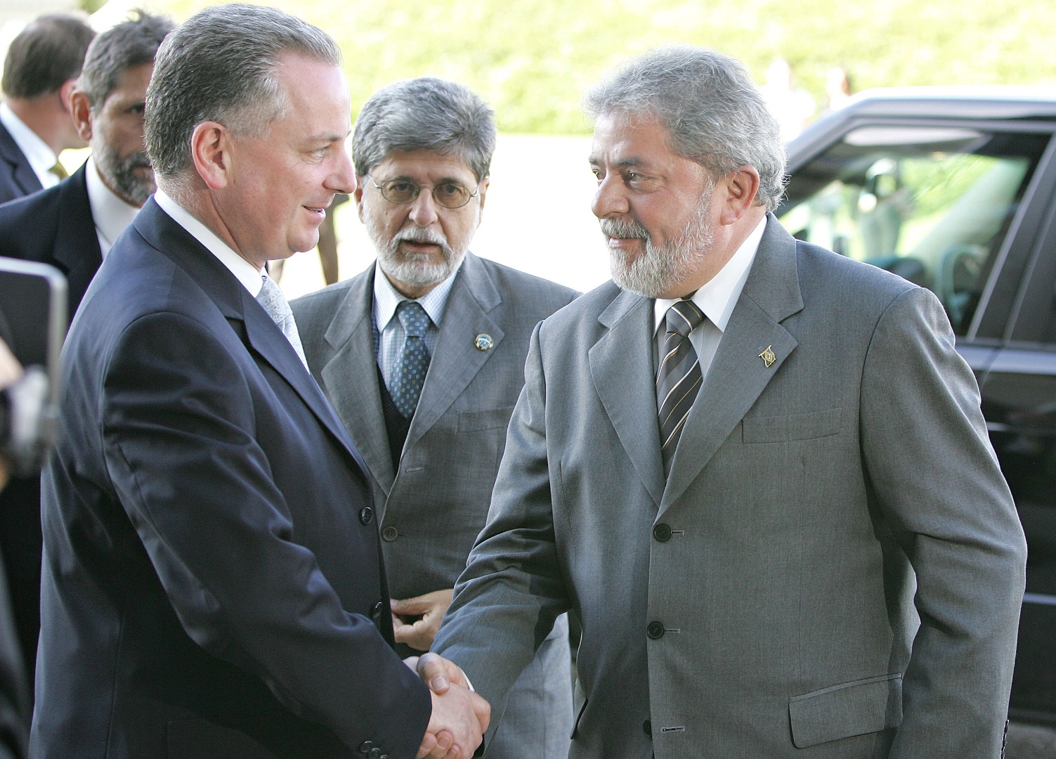 Presidente Lula recebe cumprimentos do primeiro-ministro da Escócia, Jack McConnell