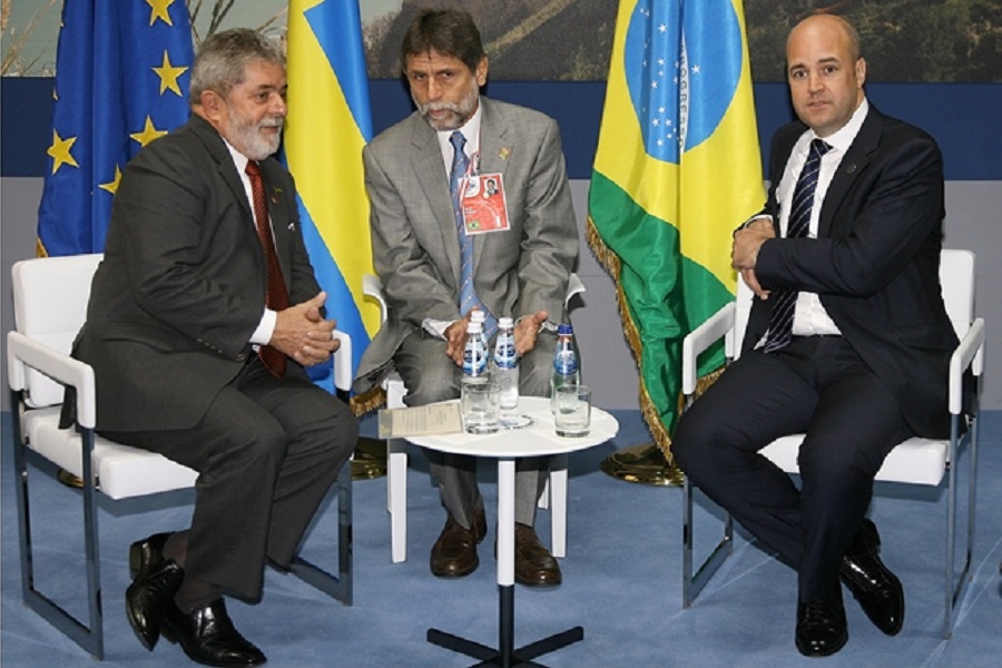 Presidente Lula conversa com o primeiro-ministro da Suécia, Fredrik Reinfeldt