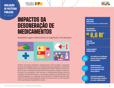 Boletim Política de Subsídios Tributários a Medicamentos