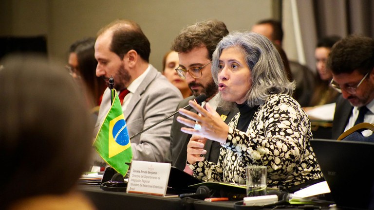 Daniela Benjamin, diretora do Departamento de Integração Regional do Ministério de Relações Exteriores (Crédito: Ministério dos Transportes - governo da Colômbia)