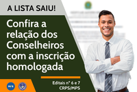 Inscrições homologadas para seleção de conselheiros