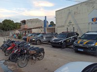 PRF, Polícia Civil e Polícia Militar recuperam 10 motocicletas roubadas no interior do estado