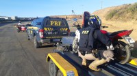 PRF apreende motocicleta com adulteração de sinal identificador de veículo automotor, em Junqueiro/AL