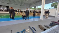 Grupamento de Choque da Polícia Rodoviária Federal participa do segundo dia de treinamento na base do CPChoque da Polícia Militar de Alagoas