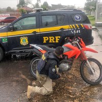 Motocicleta recuperada em Porto Grande