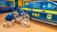 Equipe da PRF-AM apreende moto adulterada em Humaitá