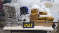 PRF apreende 17kg de cocaína e 15kg de maconha em automóvel na BR 116, em Vitória da Conquista (BA)