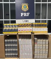 Em Vitória da Conquista (BA), PRF apreende mais de 2000 maços de cigarros transportados ilegalmente
