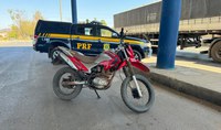 Durante fiscalização na BR-242 , PRF recupera motocicleta roubada