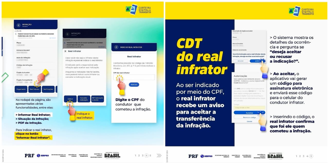 Como indicar Condutor Infrator