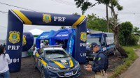 Em Conceição do Jacuípe (BA), PRF e SEST/SENAT realizam ações voltadas a segurança viária e saúde dos profissionais do volante