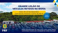 Totalmente on-line, PRF realizará mais um leilão com mais de 1.300 veículos retidos na Bahia