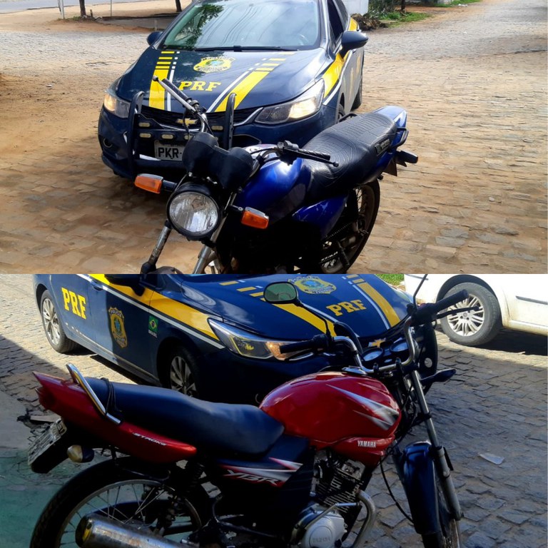 Tucano: PRF recupera na BR-116 duas motocicletas roubadas