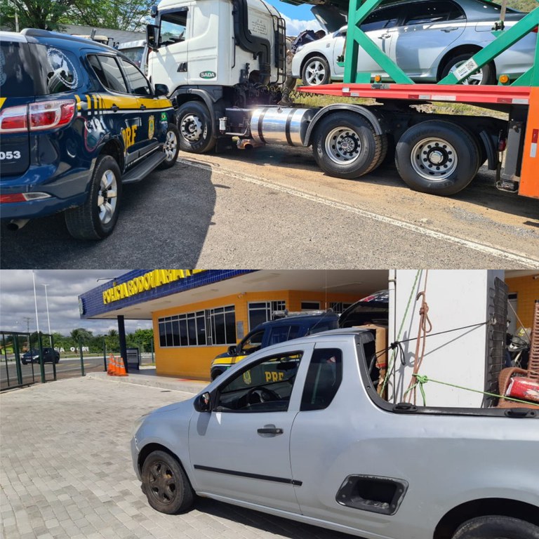 PRF flagra dois veículos adulterados nas rodovias federais da Bahia