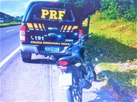 BR-324: PRF recupera em Simões Filho (BA) mais uma motocicleta roubada