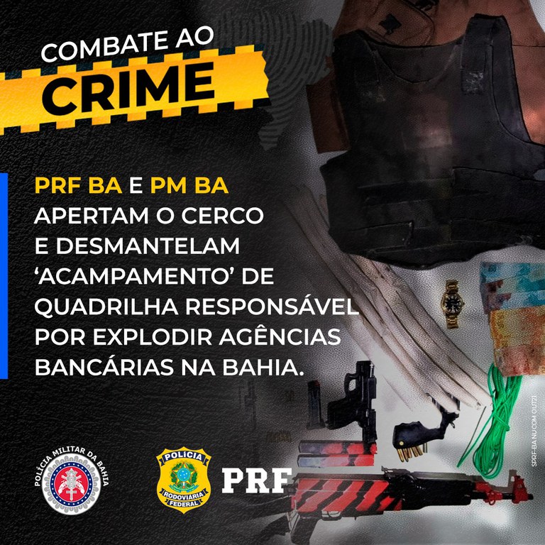 Conforme levantamento policial, o bando de criminosos estava reunido e se preparando para explodir bancos.