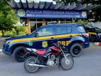 Polícia Rodoviária Federal recupera motocicleta adulterada em Chorozinho (CE)