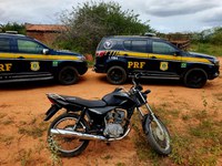 PRF recupera motocicleta roubada em Mossoró na divisa entre Ceará e Rio Grande do Norte