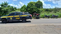 Durante o fim de semana, 5 motocicletas adulteradas foram recuperadas pela PRF nas rodovias federais do Ceará