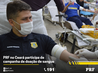 PRF no Ceará participa de campanha de doação de sangue