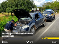 PRF recupera veículo roubado em Caucaia (CE)