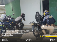 Em Chorozinho (CE), PRF apreende motocicleta com elementos identificadores adulterados